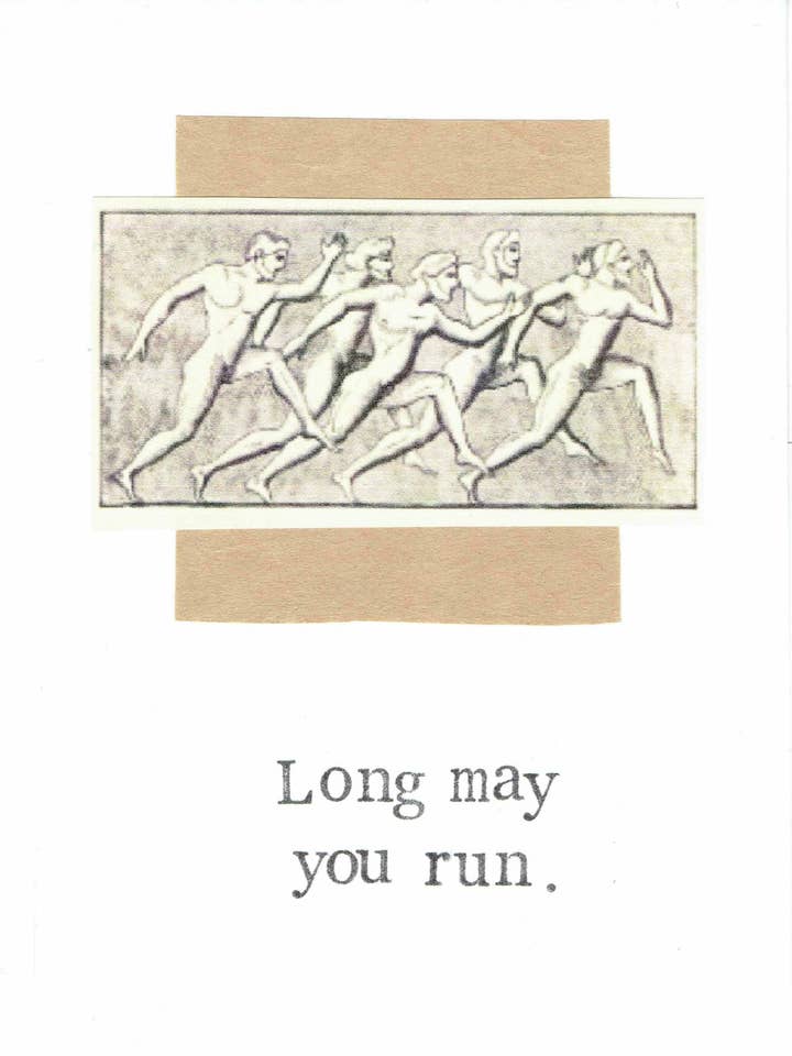 Long May You Run Birthday Card | Funny Runner Marathon Humor for wholesale by BlueSpecsStudio