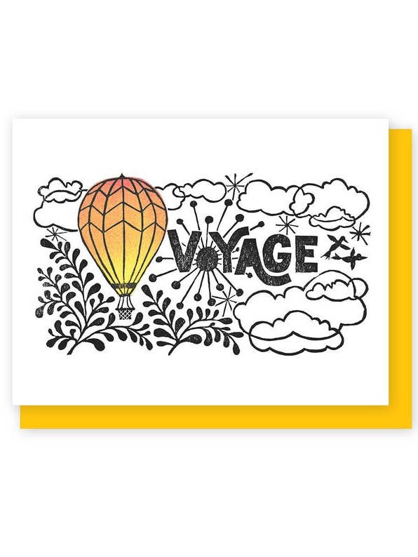 Biglietto di auguri in mongolfiera Voyage per la vendita all'ingrosso da parte di Tori Tornado