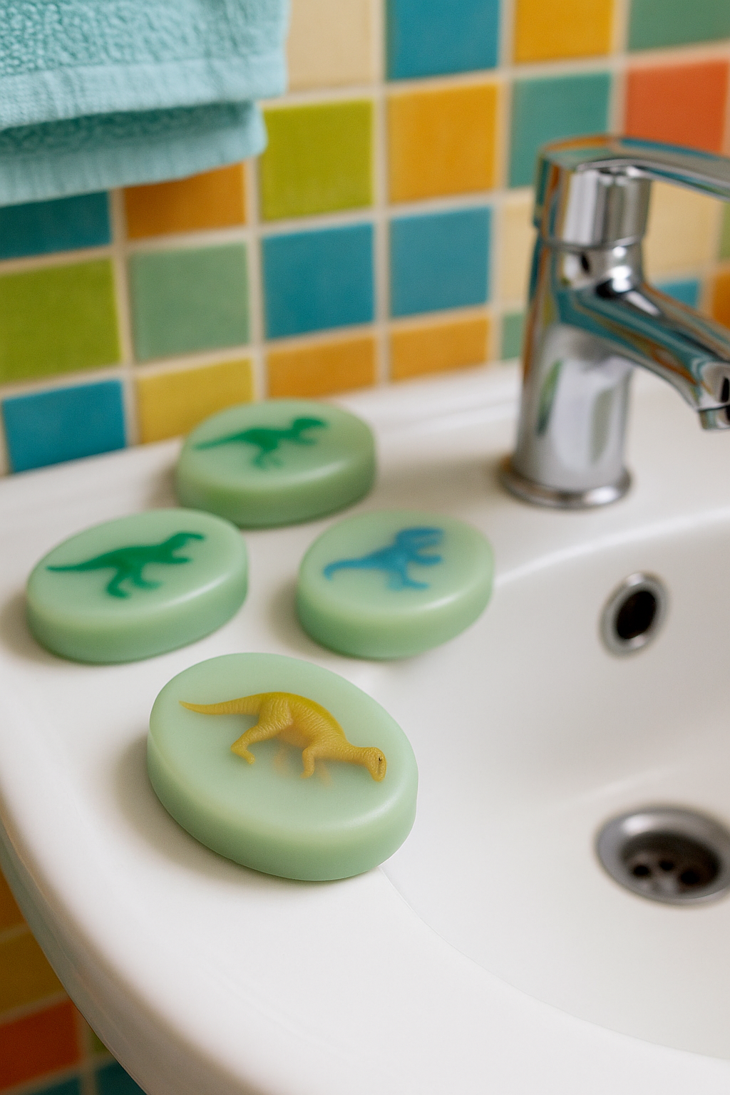 Priscila Leen Arts at Florida Soap Candle - Wholesale Bar Soap - Dinosaur Soap Jurassic glycerin melt and pour handmade toy6