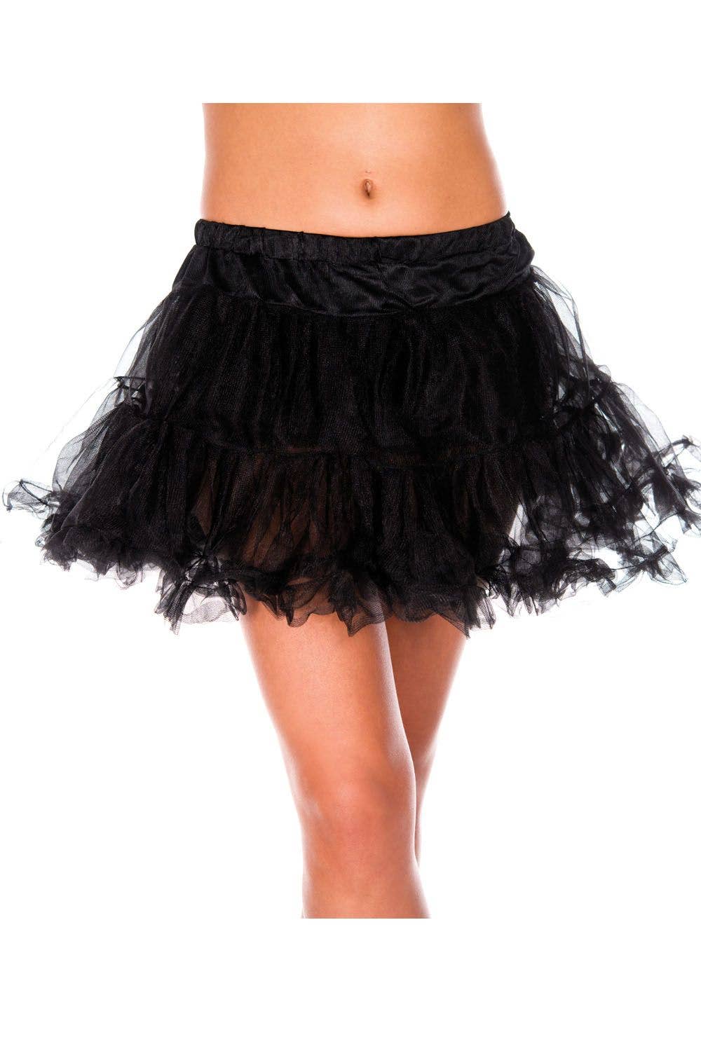 Lingerie Mart - Wholesale Skirt - Women's - Music Legs Contrast Colored Trim Petticoat ML7210