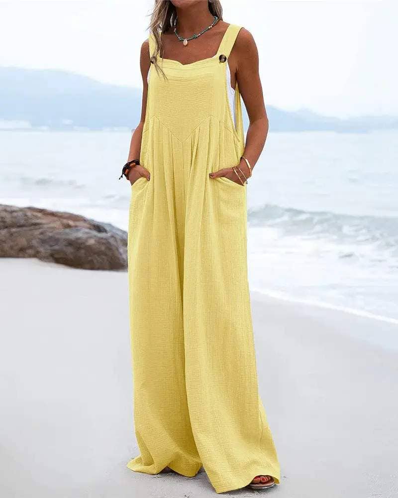 Flarix - Wholesale Jumpsuit - Women's - pastel pocket decor wide leg suspender jumpsuit7