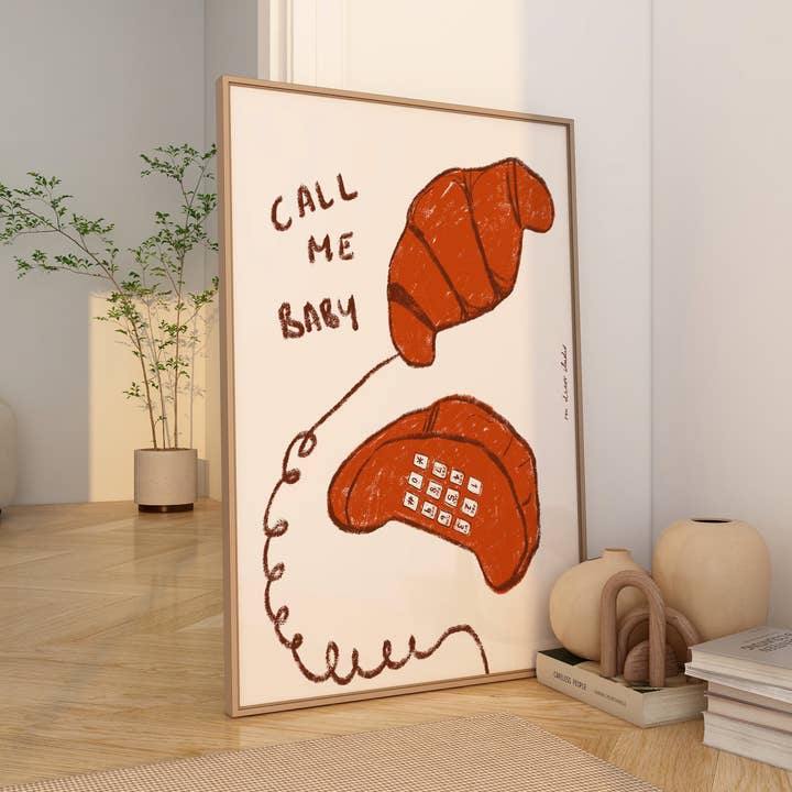 RM Decor Studio – wholesale Art print – Croissant Phone Print0