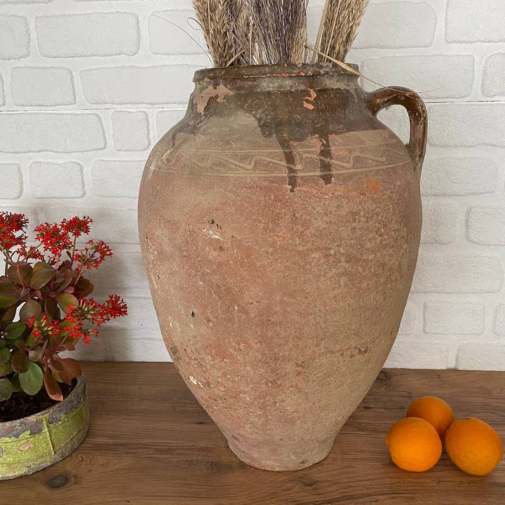 Rustic Remnents – wholesale Vas – Vintage Decor Gammal lerkruka, åldrig och antik lerkärl