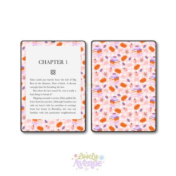 Bookish And Cozy - E-Reader Skin for wholesale by Lovely Avenue