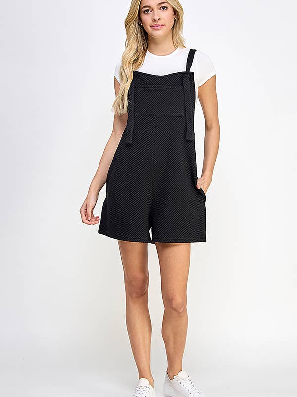 WP7173 Plus textured tie-strap romper for wholesale by See and Be Seen