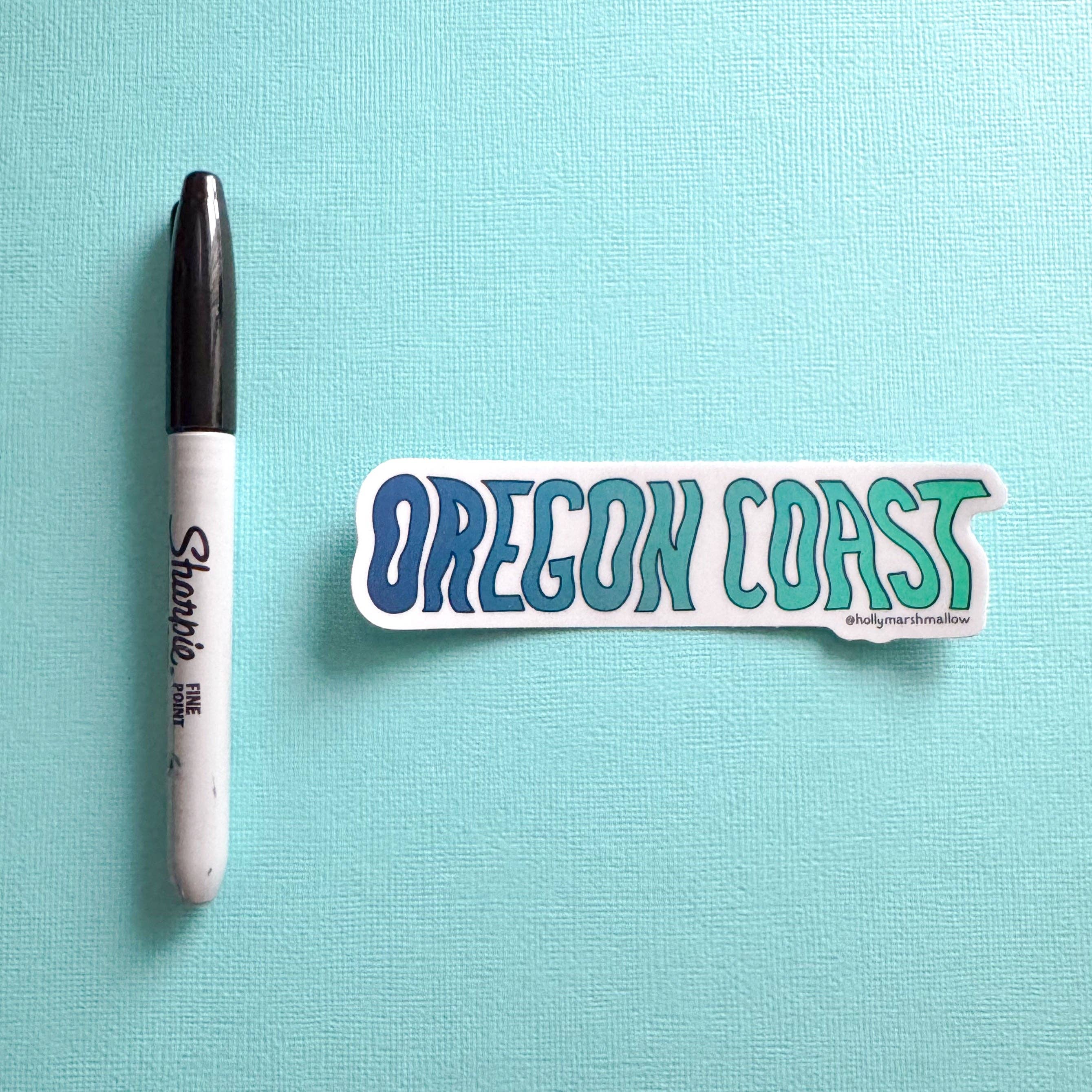 hollymarshmallow - Wholesale Sticker - Oregon Coast Vaporwave Sticker2