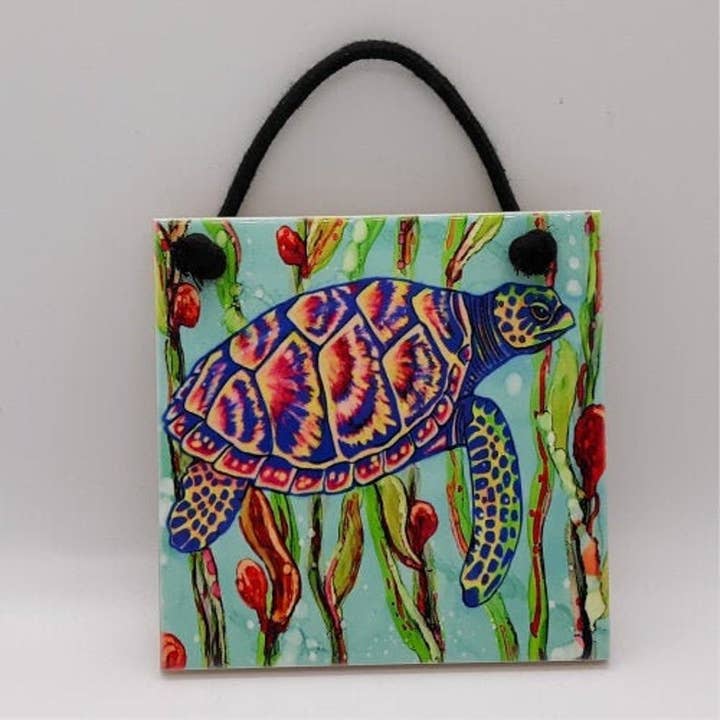 Florida Vibes Art / Mungo Key Designs - Venta al por mayor Azulejos - Baldosa cerámica de tortuga marina1