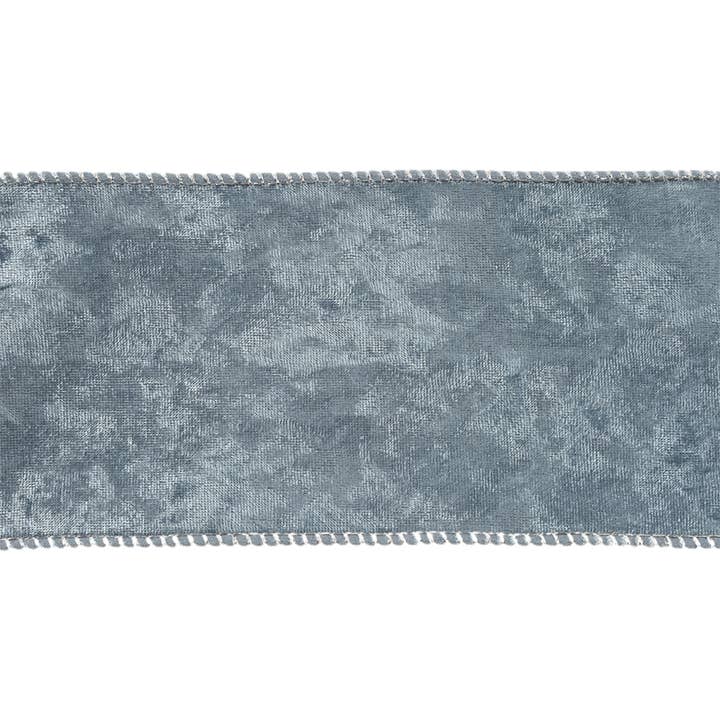 LA Ribbons Wholesale - Wholesale Ribbon – Gift wrapping - 4" Reversible Frosted Velvet Wired Ribbon | Blue/Blue | 10 Yard Roll
1