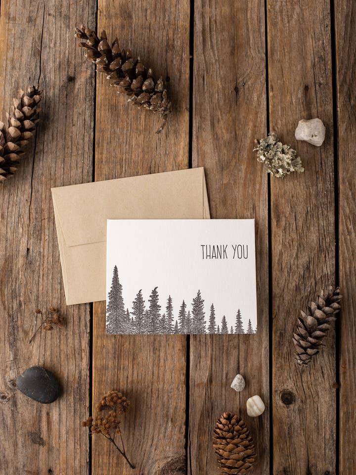 Carte de remerciement des arbres pour la vente par Drawn to Ecology