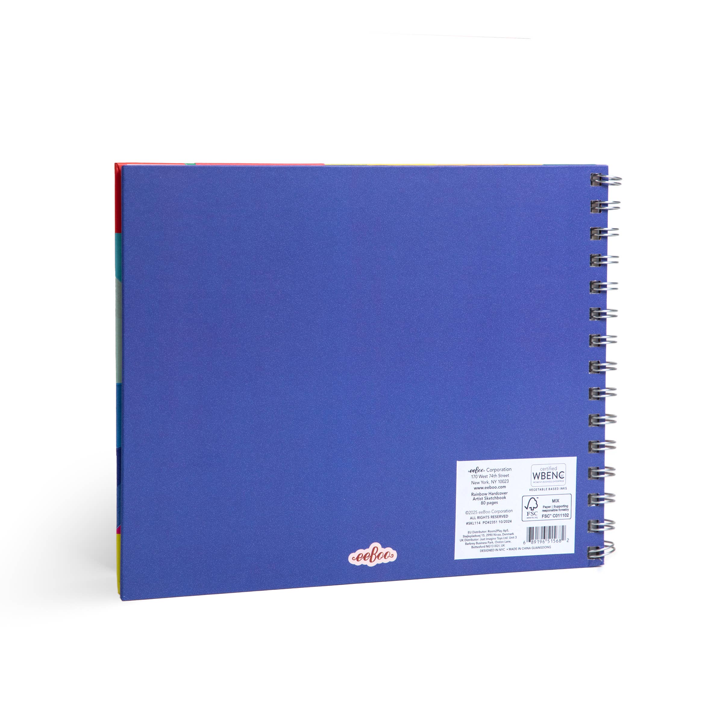 eeBoo - Vente Carnets de croquis - Carnet de croquis d'artiste à couverture rigide arc-en-ciel1