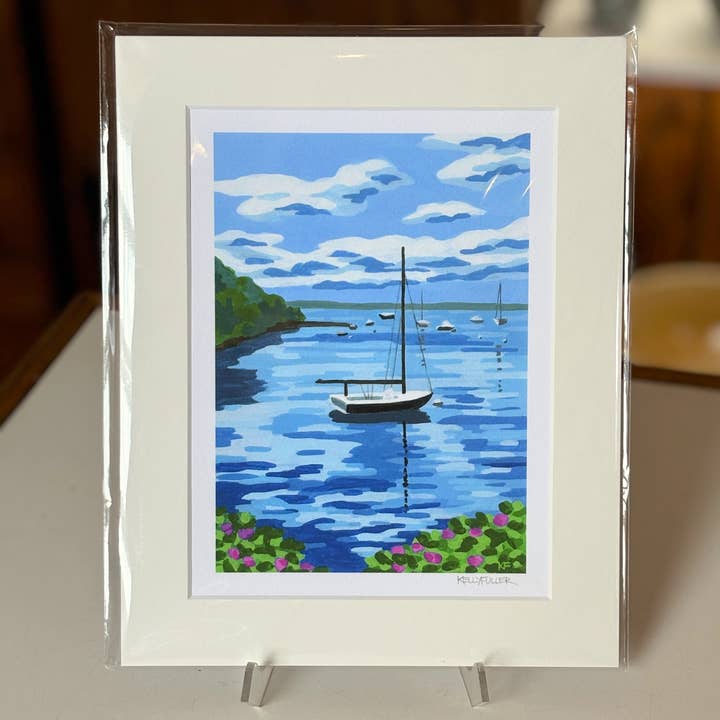 Sunny Day Sailboat Art Print for wholesale by Kelly Fuller