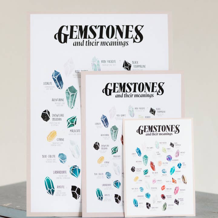 Inked Prints - Vendita all'ingrosso Stampa artistica - Kichona - Witchy Gemstones - Stampa artistica con cristalli curativi3