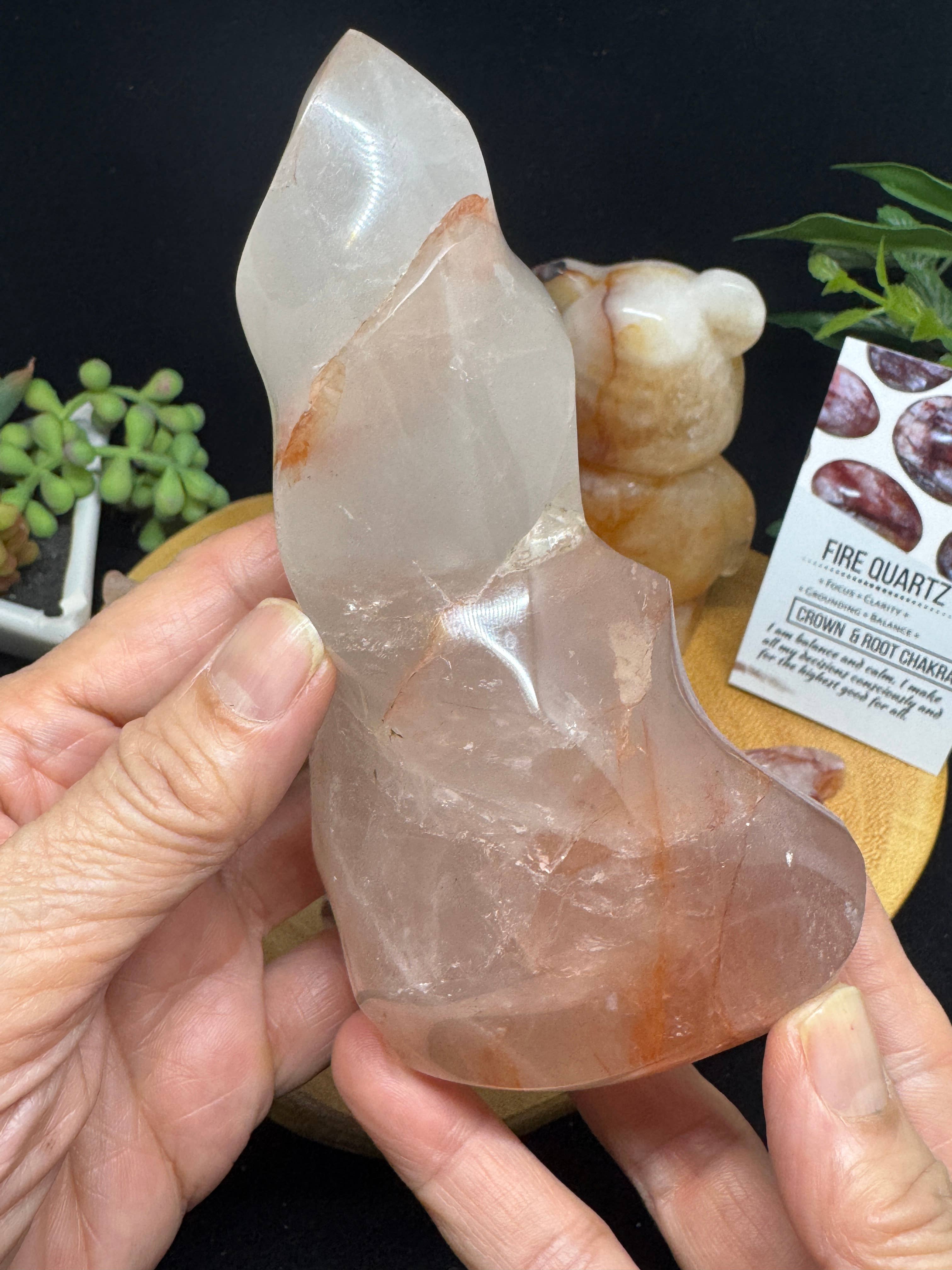 The 7 Directions - Wholesale Spiritual Stone/Crystal - 5 pc fire quartz flame bear butterfly spider F4207