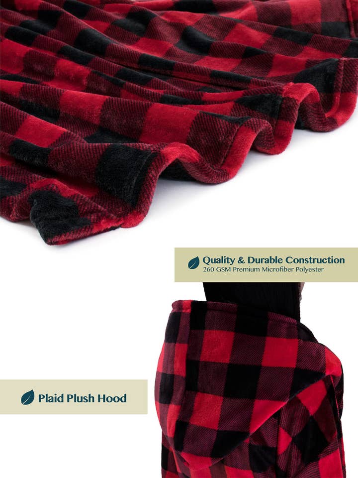 Women's Checkered Robe with Hood for wholesale on Faire