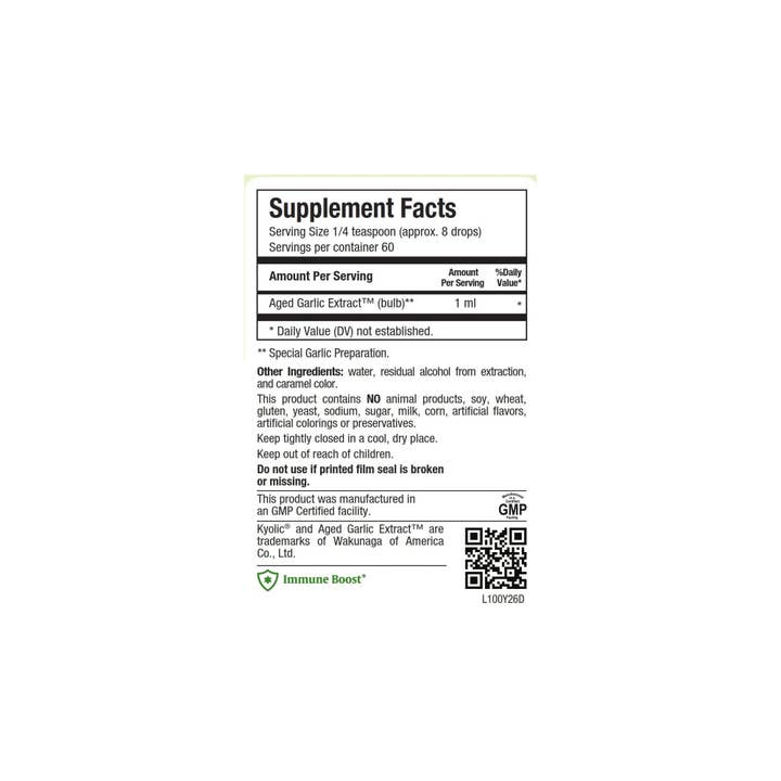Maxi Health - Wholesale Oral Supplement/Vitamin - Kyolic Aged Garlic Extract Liquid