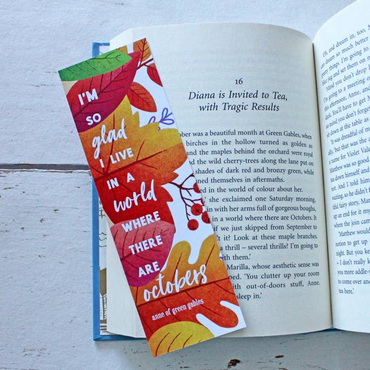 Anne of Green Gables 'Octobers' Bookmark for wholesale by Quote and Quill