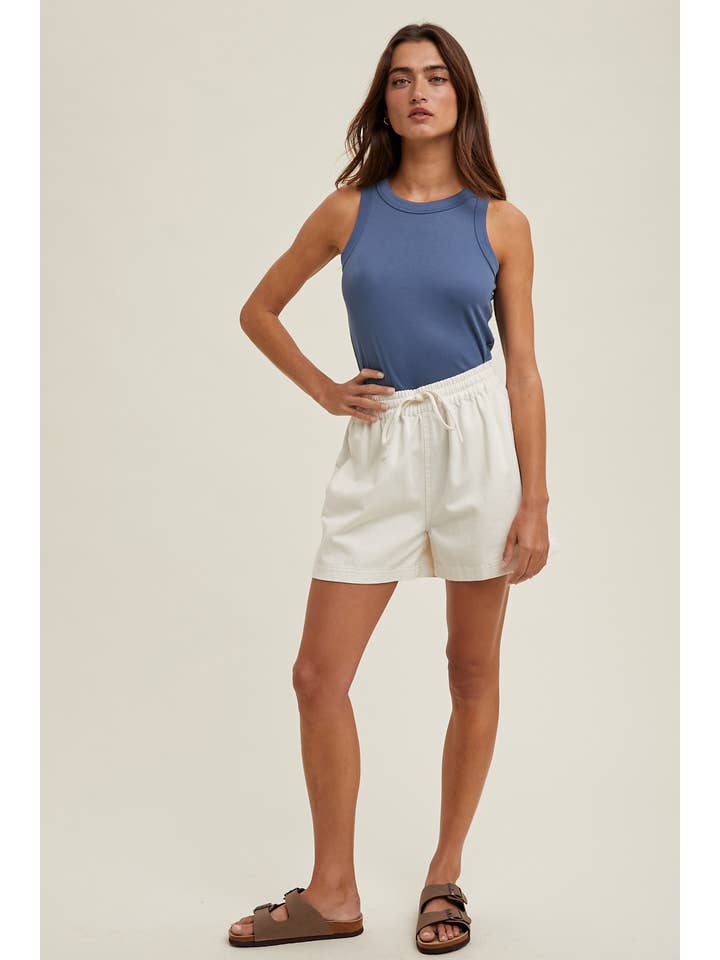 Wishlist Apparel - Wholesale Tank Top - Women's - CREW NECK RIBBED KNIT TANK TOP / WL18-104445