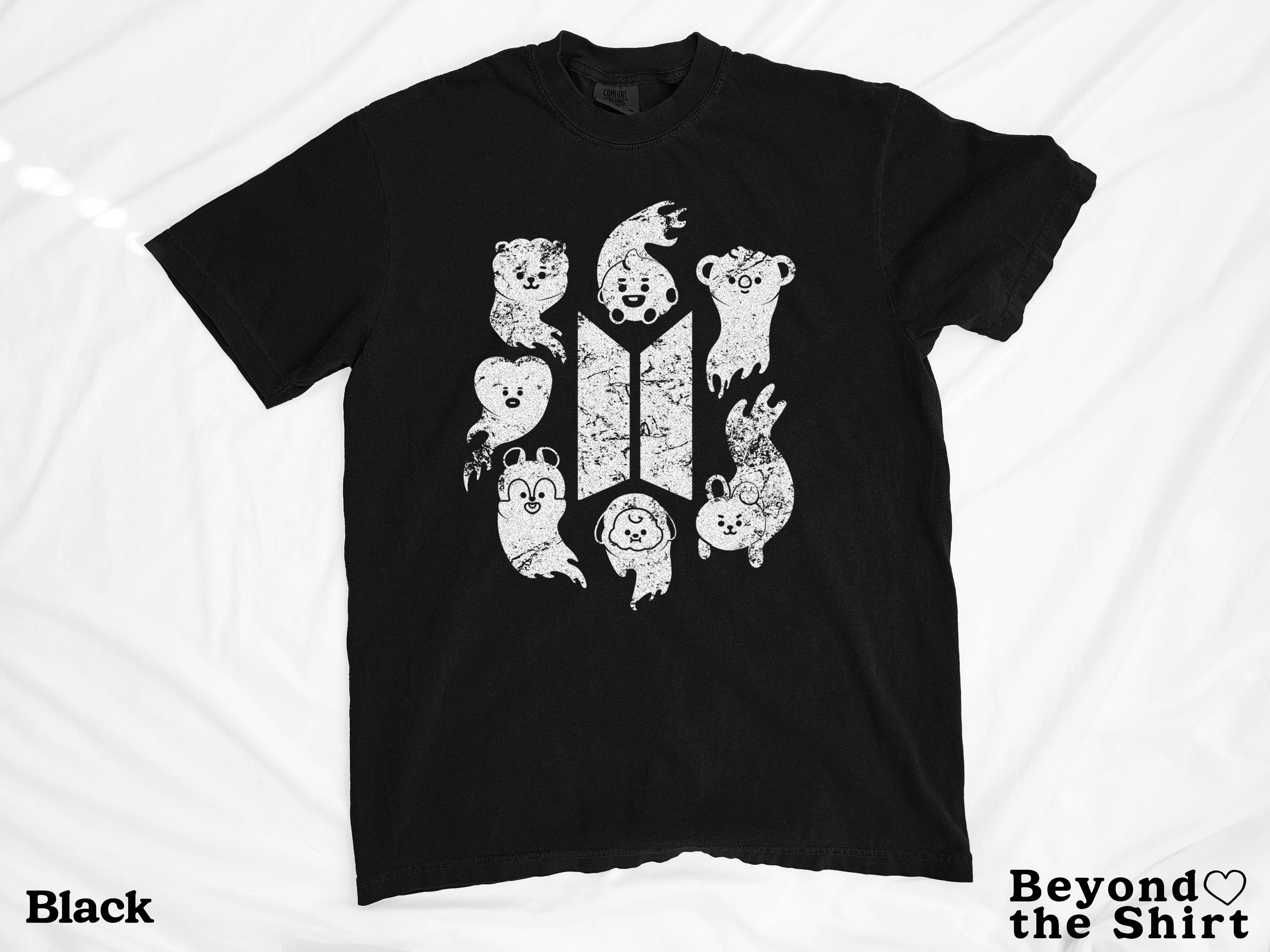 BeyondtheShirt - Wholesale Screen Printed T-Shirt - Unisex - BT21 BTS Ghosts Halloween T-Shirts and Sweatshirts