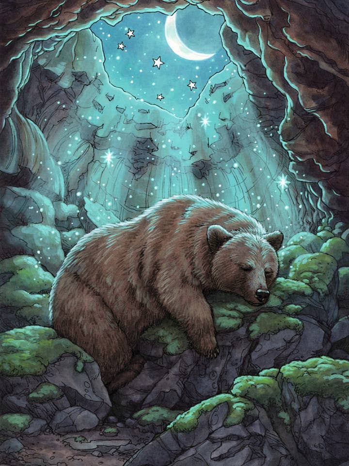 Bear | FEA 335 | Artist: Elisabeth Alba for wholesale by Masala Cards