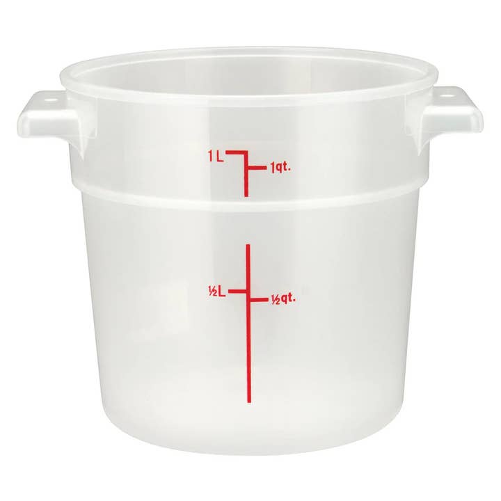 EcoQuality - Wholesale Food Storage Container - PTRC-1 to 8, 1qt-22qt Translucent PP Round Storage Container, EA