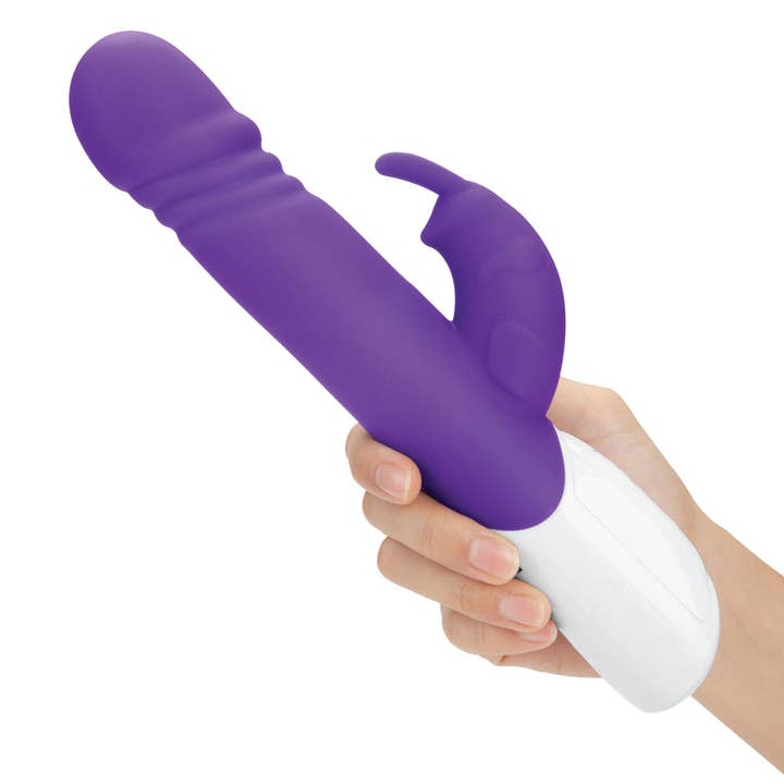 Lux Fetish Store – wholesale Sex toy – Thrusting Rabbit Vibrator with Throbbing Shaft7