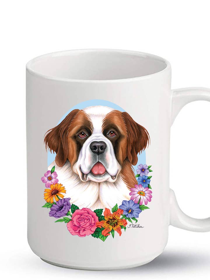 Saint Bernard -  Ceramic 15oz Sublimation Coffee Mug for wholesale by Best of Breed Products