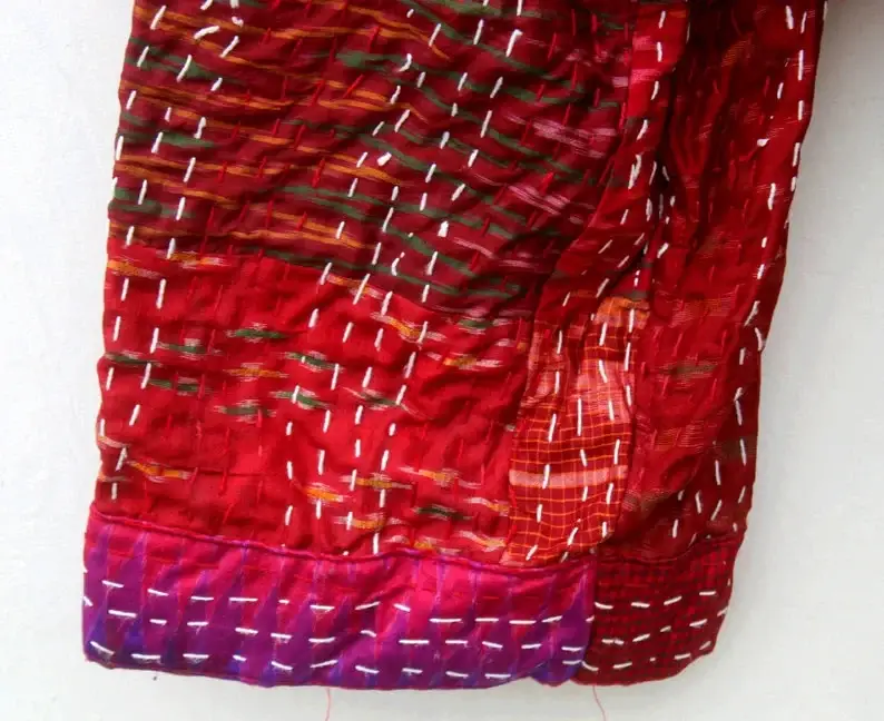 GYPSY STUDIO - Wholesale Kimono - Women's - Long Kimono for Men Women Patchwork Multicolored Silk Kantha5