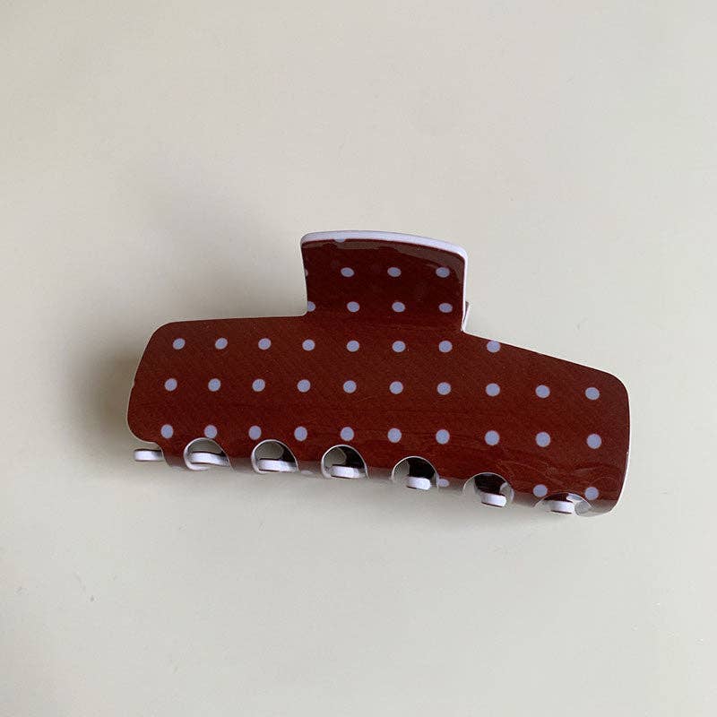 Dipped Shop - Wholesale Haarclip - Dames - Minimalistische Polka Dots Acryl Haarclip DP25F9922