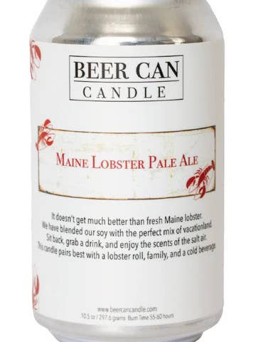 Beer Can Candle Original Scent - Maine Lobster Pale Ale for wholesale by Front Street Designs