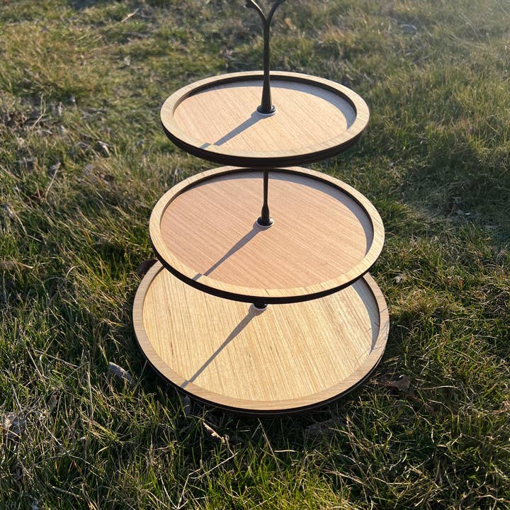 Kate's Blanks - Wholesale DIY Craft Kit - 3 Tier Round Style Tiered Tray Kit