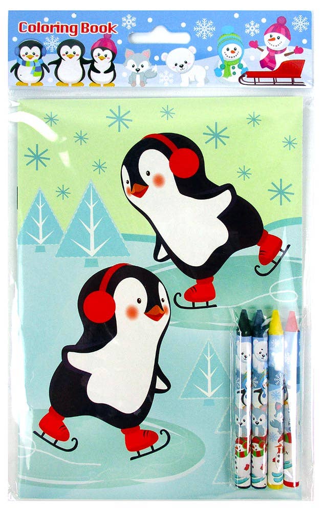 Tiny Mills - Wholesale Kleurboek - Kinderen en baby - Wintervakantie Kerst kleurboeken met kleurpotloden- 12 se7