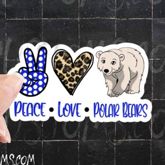 Peace Love Polar Bears, Polar Bear Bear Lover for wholesale by BLT Customs