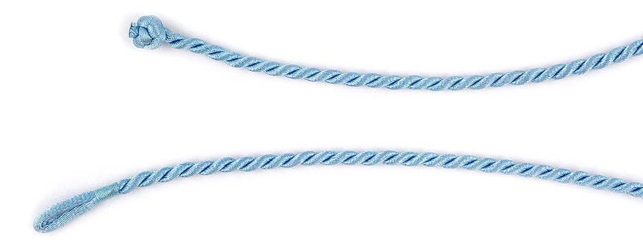 Silver Insanity - Wholesale Woven Necklace - Sky Blue Synthetic Faux Silk Rope Cord 17" Necklace1