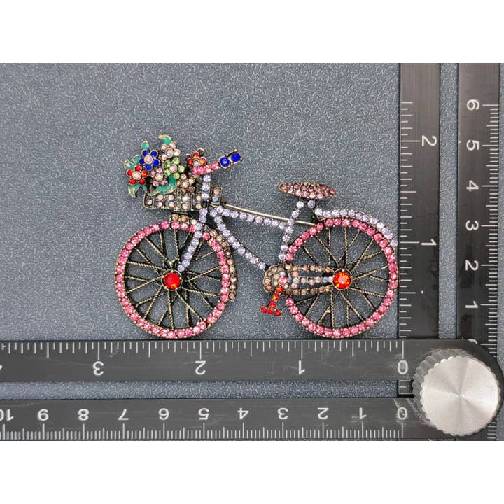 Mio Queena - Vendita all'ingrosso Spille - Spilla da bicicletta creativa colorata con strass3