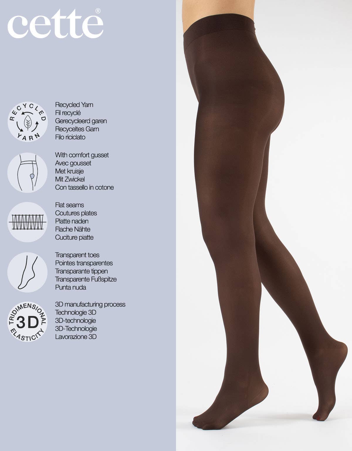 Cette – wholesale Tights – Women's – Opaque Tights, Recycled Tights, Sizes up to 4XL, Pantyhose7