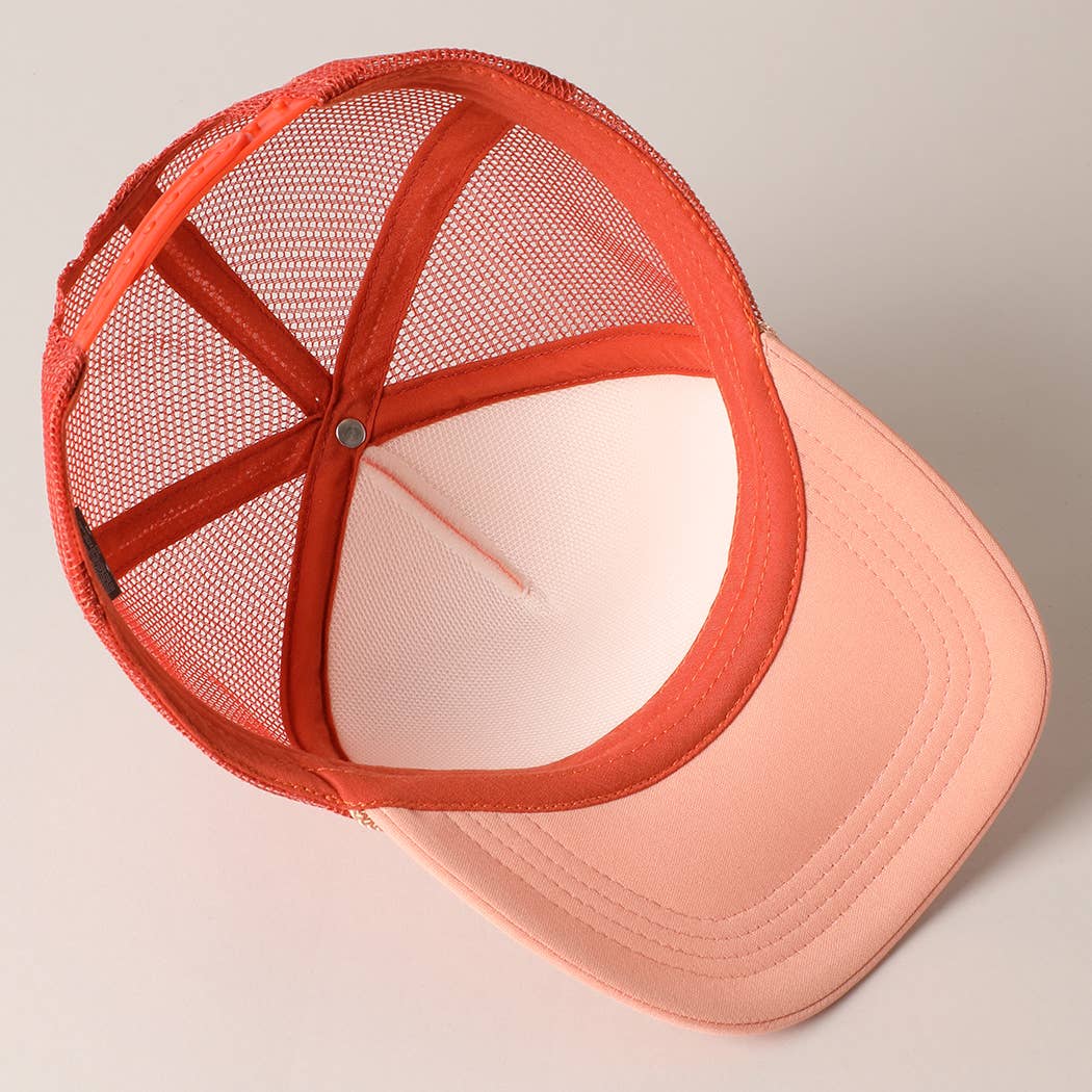 Fashion City - Wholesale Trucker Hat - Women's - Pink Bow Patch Foam Mesh Back Trucker Hat16