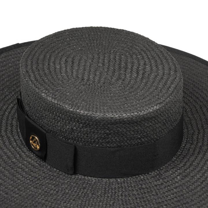 Le Trap - Wholesale Strohoed - Dames - Le Trap Ponta Negra zwarte strohoed met verstelbare maat2