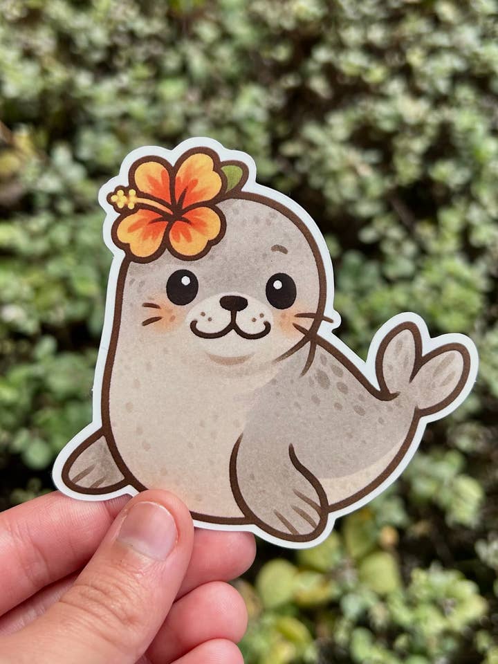 Hawaiianische Mönchsrobbe Aufkleber für den Großhandel von Mahea Leah