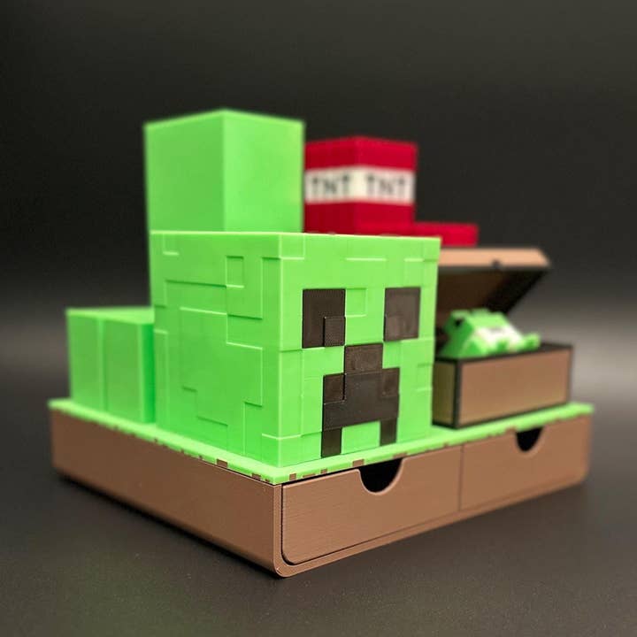 <3 Studio - Wholesale Desk Organizer - Gamer Desk Caddy: Pixel-Perfect Organizer for Work and Play1