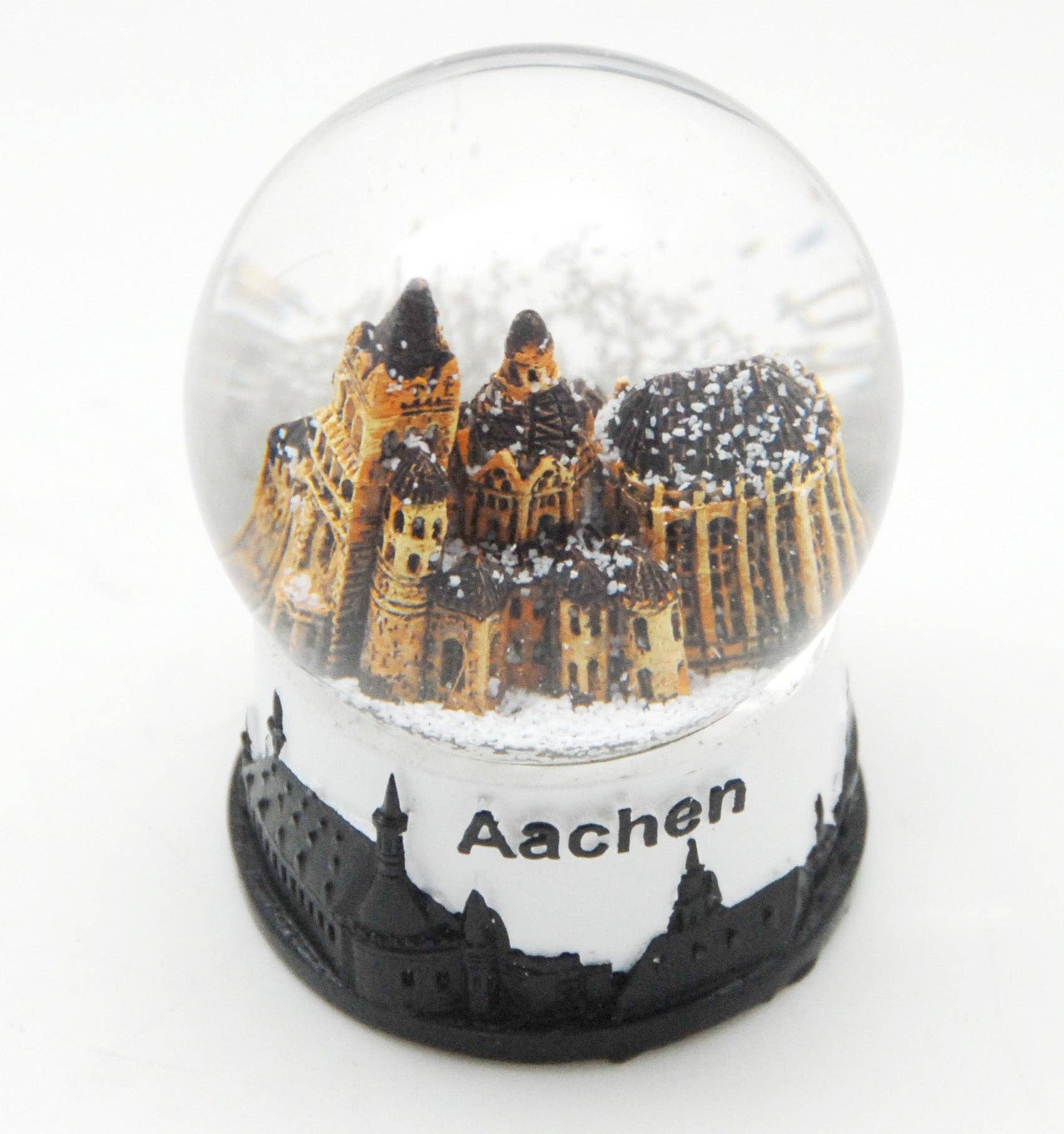 Schneekugelhaus – wholesale Snöglob - Barn och baby – Souvenir snöglob Aachen med Aachens domkyrka och skyline4