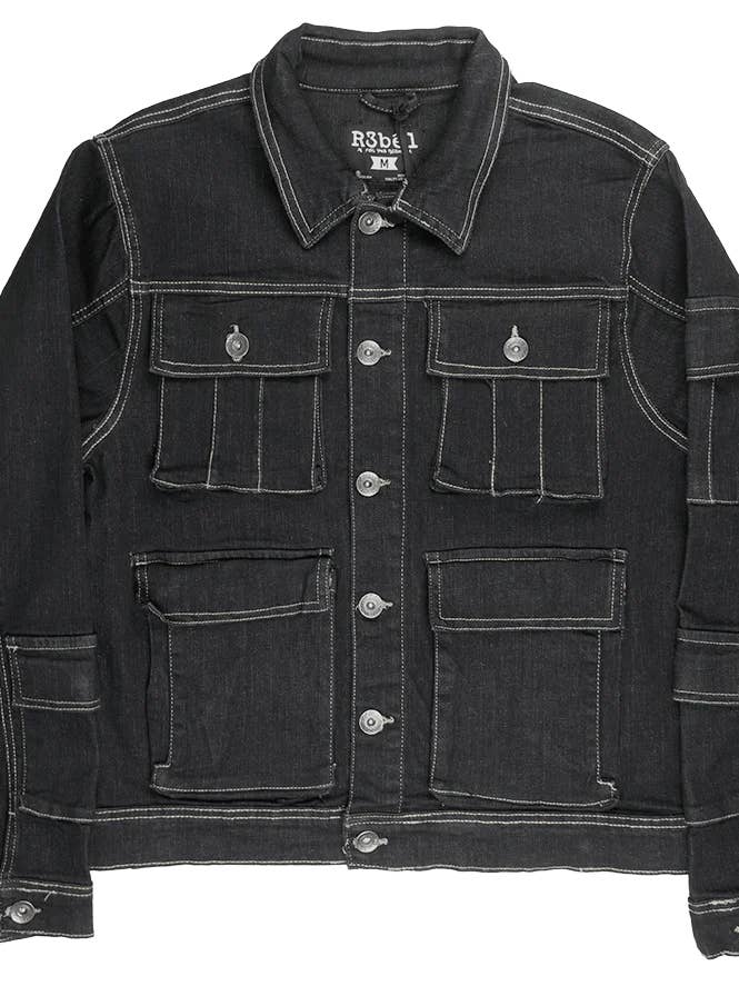 PREMIUM CARGO DENIM JACKET - Wholesale for wholesale by Thread Stylez (Authorized Dealer)