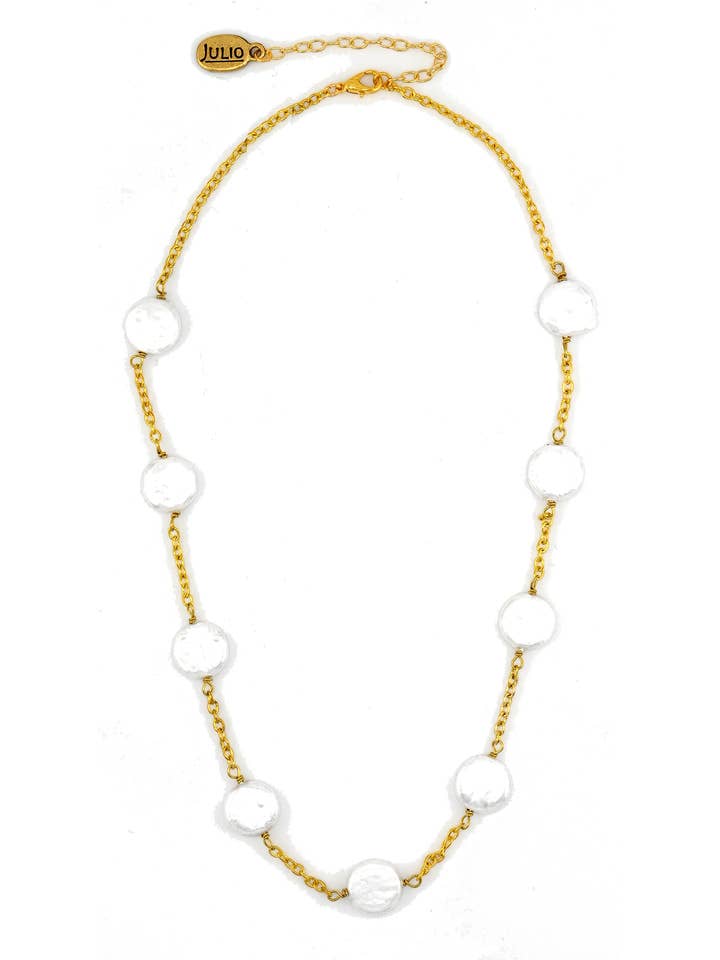 Concord Coin Pearl Short Necklace for wholesale by Julio Designs
