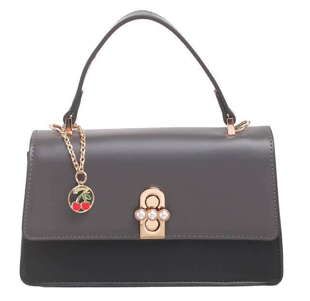 Bessie London - Wholesale Crossbody Bag - Women's - DUAL-TONE PEARL FLAP CROSSBODY BAG16