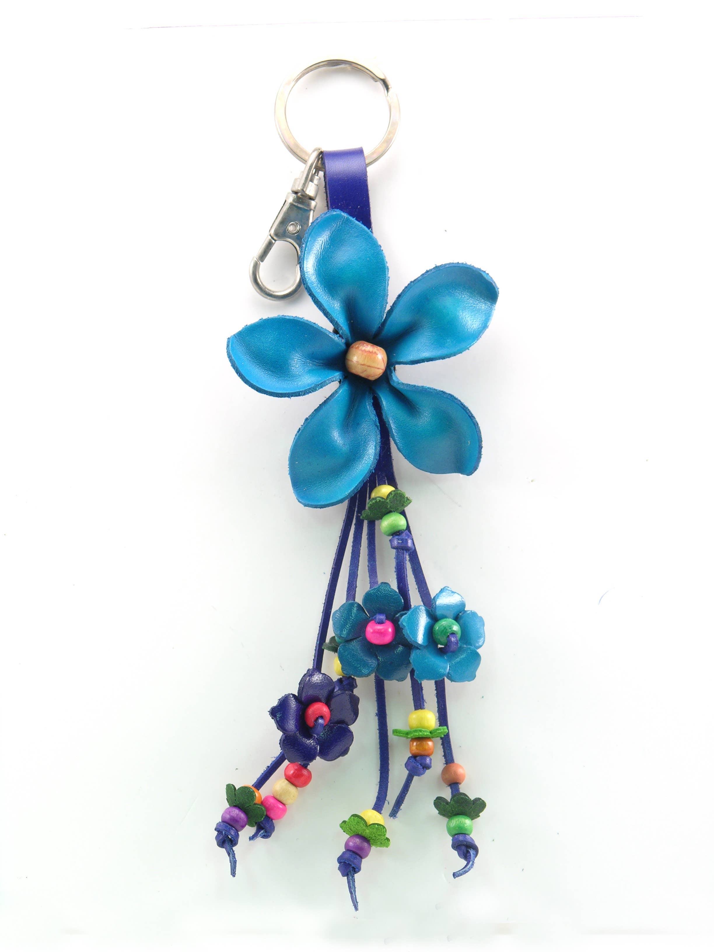 Sunflower Handmade leather inc - Wholesale Keychain - Women's - KP Style Assorted flower keychains/bag charm4