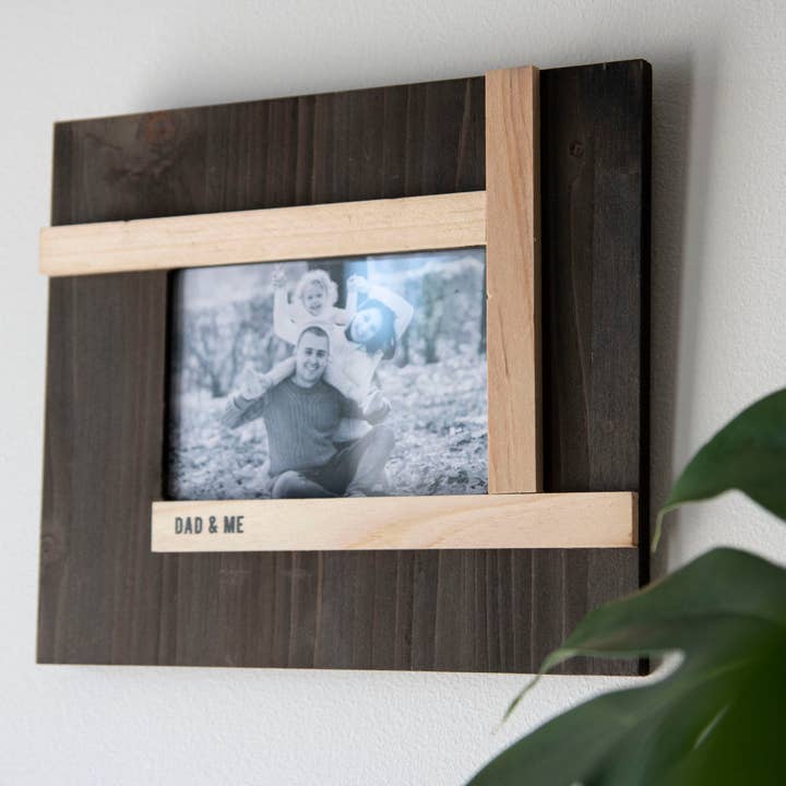 Dad and Me Black 4x6 Photo Wood Picture Frame Dad Gift for wholesale by Foreside Home & Garden