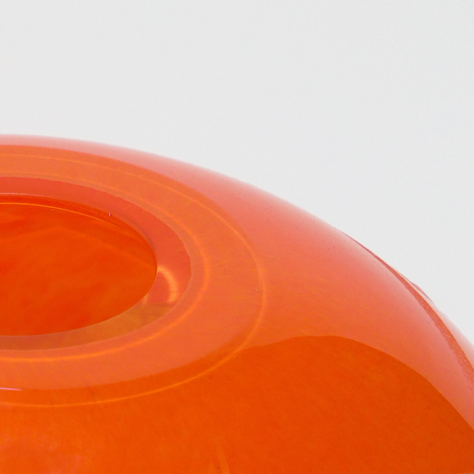 Glasscor | Hand∙Blown Glass - Wholesale Decorative Tabletop Object - Armillary Sphere Jar | Orange4