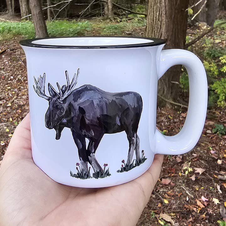 Moose Coffee Mug for wholesale by The Cranberry Finch