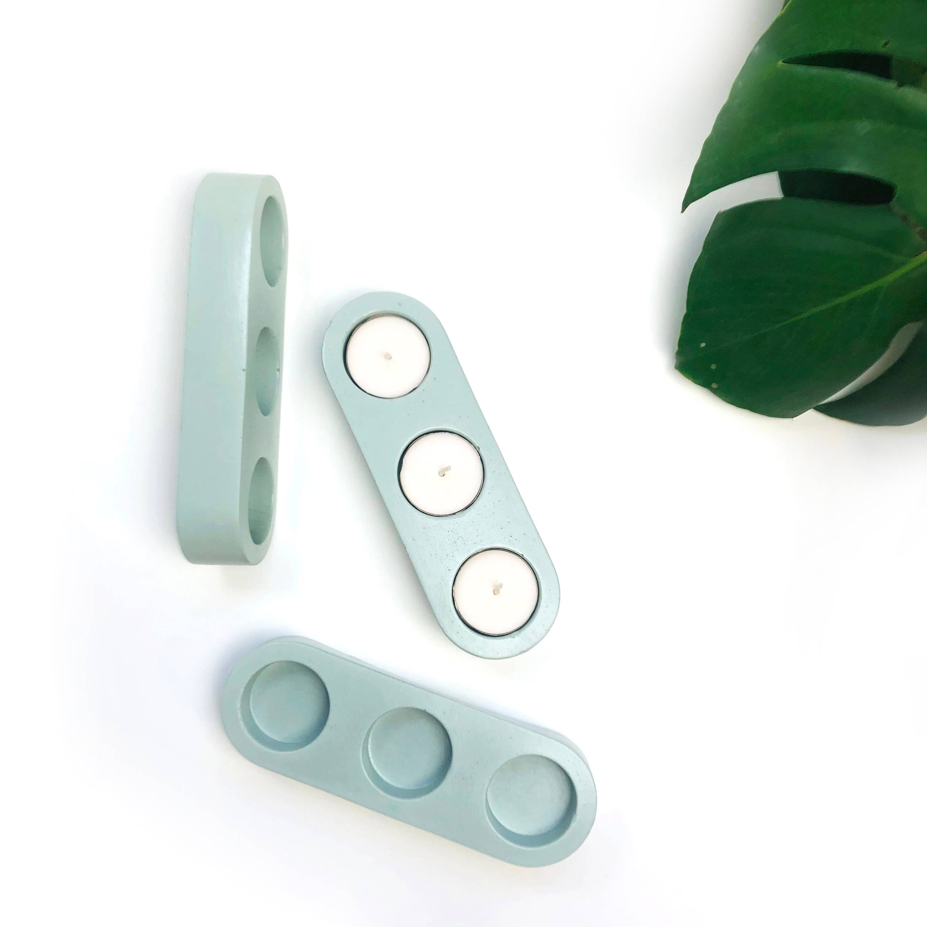 Known Goods Co. – Suporte de vela por atacado – Porta-Velas de Chá Concrete Trio4