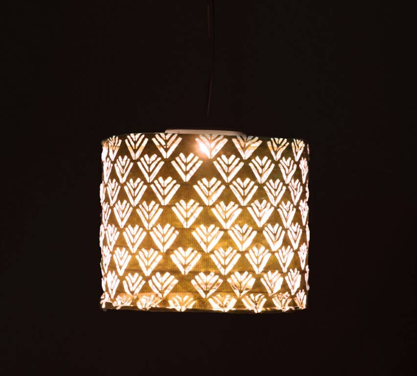 Allsop Home & Garden - Wholesale Outdoor/Lawn Light - Stella Chevron Drum 7" Solar Lantern - Copper0