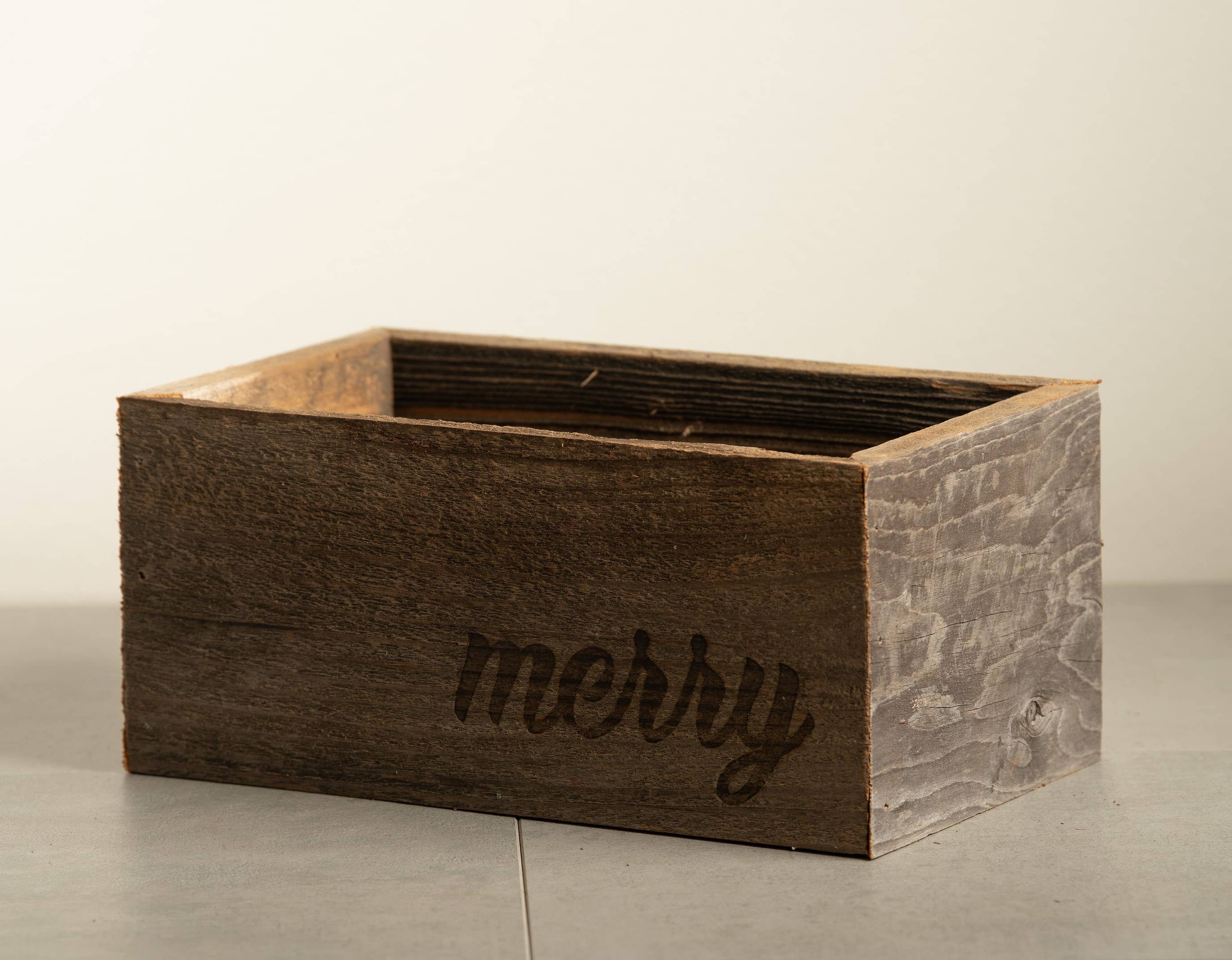 Love Reclaimed - Vente Jardinière - Joyeux Noël Bac à Plantes / Caisse en Bois Recyclé3